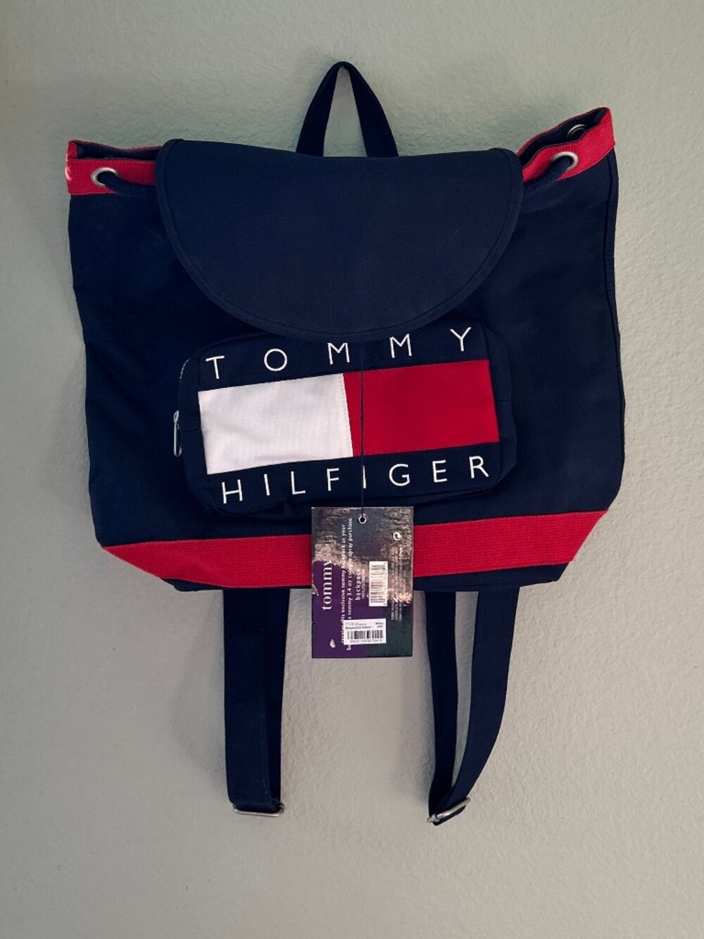 NWT TOMMY HILFIGER ~ VINTAGE Y2K BACKPACK ~ FLAG